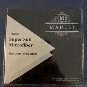 Maulli Super Soft Microfiber Standard Pillowcases, 2 Dark Blue 21” X 30” NWT